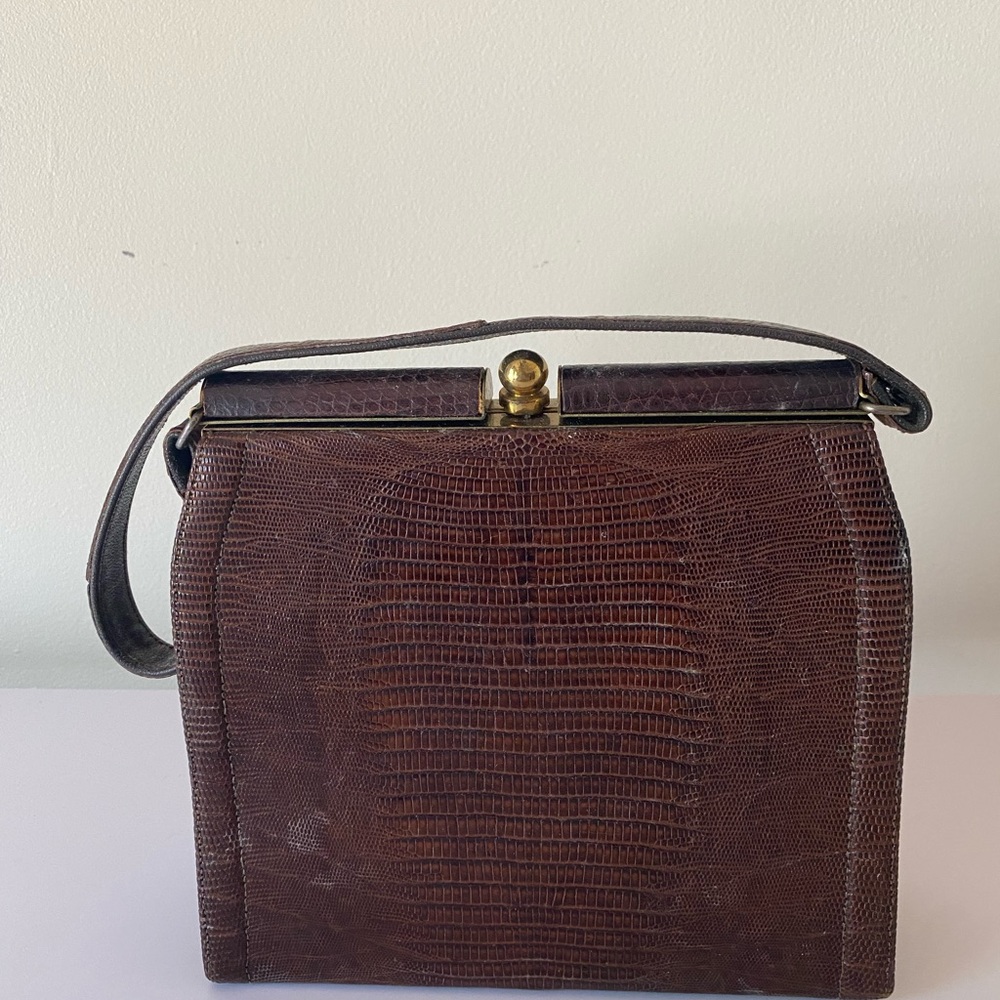 Vintage Brown Leather Handbag